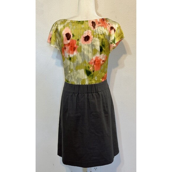 Anthropologie Tabitha Zoya Size10 Watercolor Silk Blend Dress Preppy Art to Wear - Picture 9 of 13